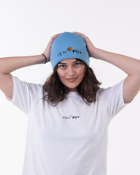 Light Blue Beanie "Daydreamer"